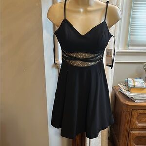 City Studio Black Cut Out Mini Dress
